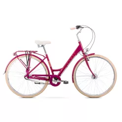   ROMET Sonata Classic 28" pink + kosár - női városi kerékpár