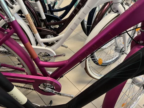 ROMET Sonata Classic 28" pink + kosár - női városi kerékpár