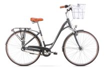   ROMET Art Deco Classic 28" szürke + kosár - női városi kerékpár