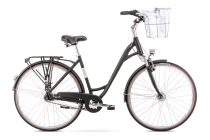   ROMET Art Deco Lux 28" fekete + kosár - női városi kerékpár