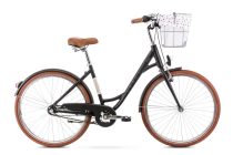   ROMET Pop Art Eco 28" fekete + kosár - női városi kerékpár
