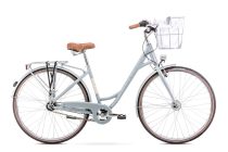   ROMET Pop Art Lux 28" szürke + kosár - női városi kerékpár