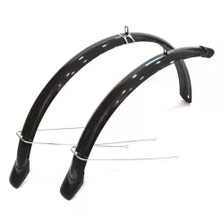   Sárvédő alu-plastic 26" 58mm u.Pálca  fekete ecotech+toldat