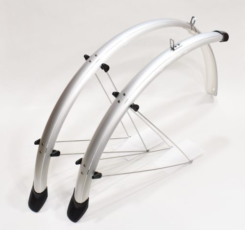 Sárvédő alu-plastic 28" 46mm. V.Pálca silver or type+toldat