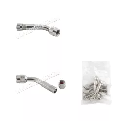 Szeleptoldó 135° könyök szelep+sapka inox  5db/csomag