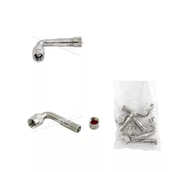 Szeleptoldó 90° könyök szelep+sapka inox