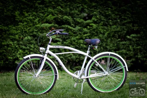 Cruiser kerékpár - fehér-zöld