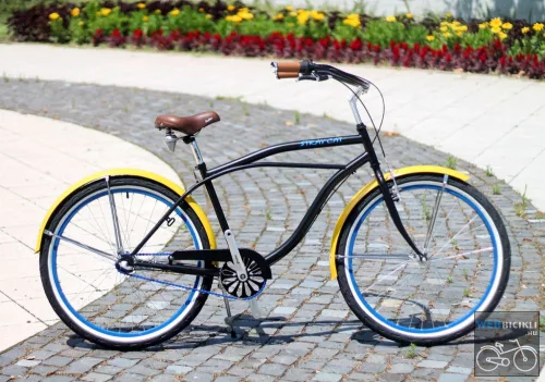 Egyedi Stray Cat Férfi Cruiser Kerékpár 1sp/ N3 - Fekete - Citrom - Kék