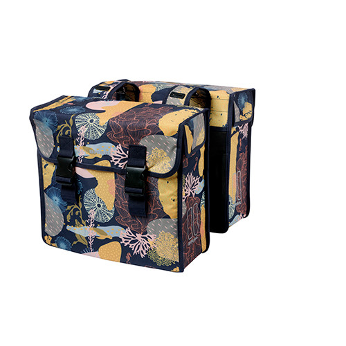 Basil dupla táska Mara XL Reef Double Bag, pántos, fekete/szürke