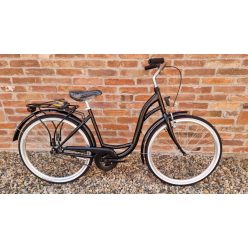   Toldi női városi kerékpár - 1 sebességes kontrás - 26" - Fényes fekete színben