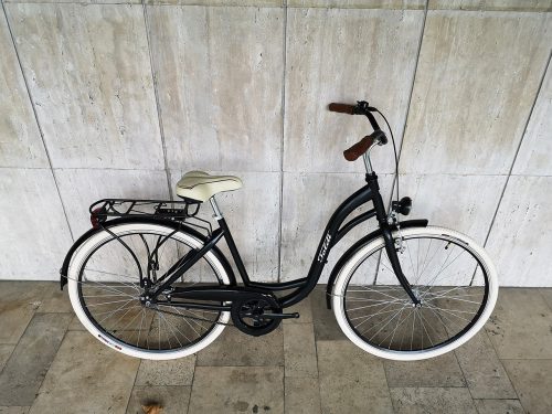 Toldi női városi kerékpár - 6 sebességes láncváltós - 26" - Fekete színben