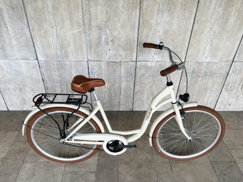 Toldi női városi kerékpár - 1 sebességes kontrás - 26" - Krém színben