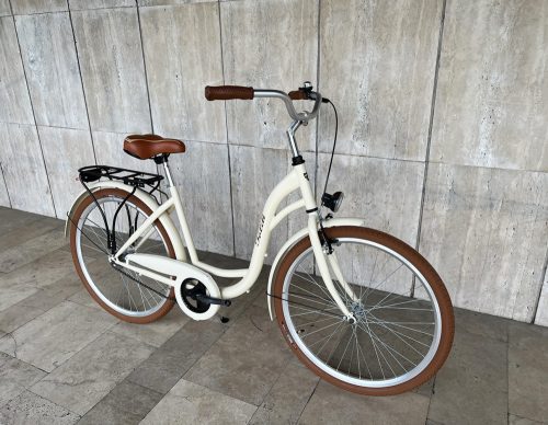 Toldi női városi kerékpár - 1 sebességes kontrás - 26" - Krém színben