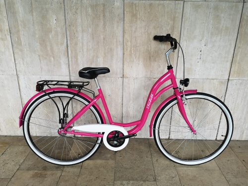Toldi női városi kerékpár - 6 sebességes láncváltós - 26" - Pink színben