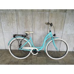   Toldi női városi kerékpár - 1 sebességes kontrás - 28" - Türkiz színben