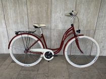   Toldi Premium női városi kerékpár - 1 sebességes kontrás - 26" - Bordó színben
