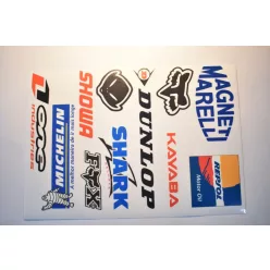 Matrica-szett magnet marelli, kayaba, dunlop, shark