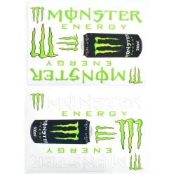 Matrica-szett energy monster fehér-zöld-átlátszó