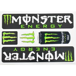 Matrica-szett energy monster fekete-zöld-fehér