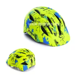 Fejvédő avo-10 junior neon sárga 52-56cm