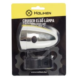 Első cruiser lámpa - elemes - prizmával - króm
