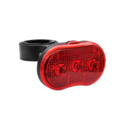 Elemes hátsó lámpa - 3 led - nyeregcsőre - bilincses