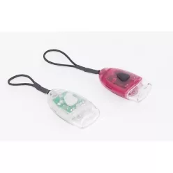   Villogó mini első-hátsó párban átlátszó fehér-piro 4db 2032 csere elemmel 50% kedvezménnyel