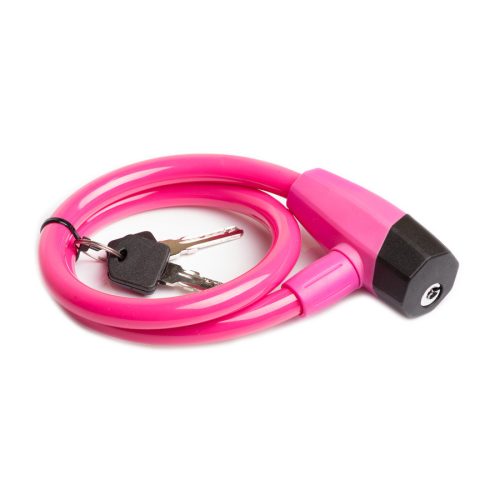 Zár egyenes kulcsos - 12mm×65 cm - pink