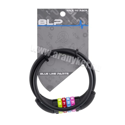 Lakat blp 4 számkobinációs kábel 8x650mm matt fekete