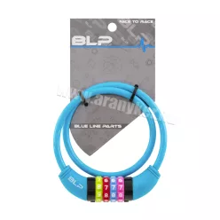 Lakat blp 4 számkobinációs kábel 8x650mm kék