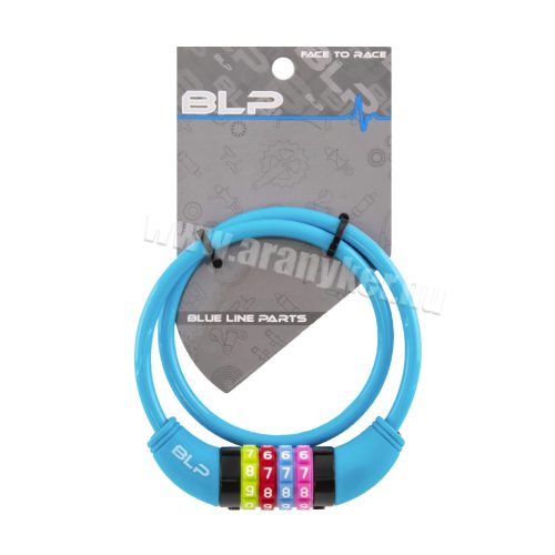 Lakat blp 4 számkobinációs kábel 8x650mm kék