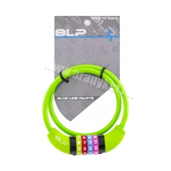 Lakat blp 4 számkobinációs kábel 8x650mm zőld