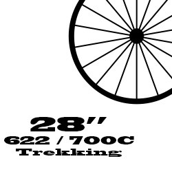 28" / 622 / 700C Trekking hátsó kerék