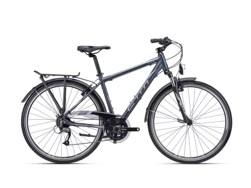 CTM Stamp férfi trekking kerékpár - matt szürke/ezüst - 19"-os vázzal