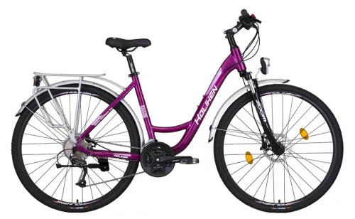 Koliken Blacktour női trekking kerékpár 28" - Teleszkópos - Shimano Hidr. tárcsafék - Lila - Jó minőség - Extra ajánlat