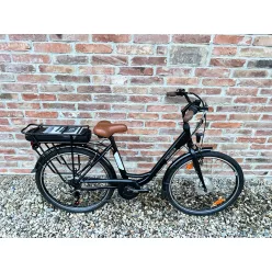   Neuzer Genova 26" Női elektromos kerékpár - E-City MXUS - matt fekete/fehér - 17"-os vázzal