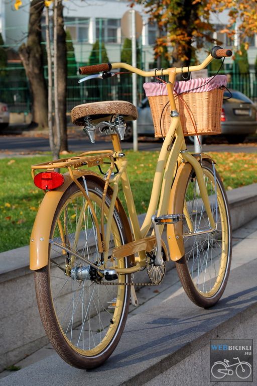 Egyedi Cruiser Női Kerékpár 1 / 3 / 7 sebességes - Krém - Karamell