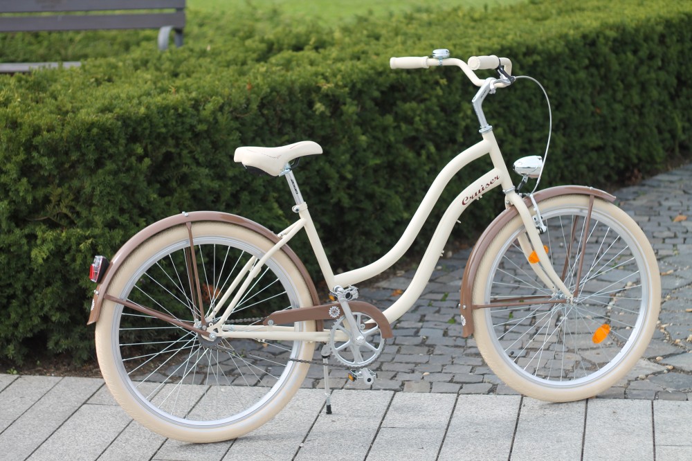 Egyedi Cruiser Női Kerékpár 1sp / 3 sp - Krém - Barna - Vaj Egyedi Cruiser Női Kerékpár 1sp / 3 sp - Krém - Barna - Vaj