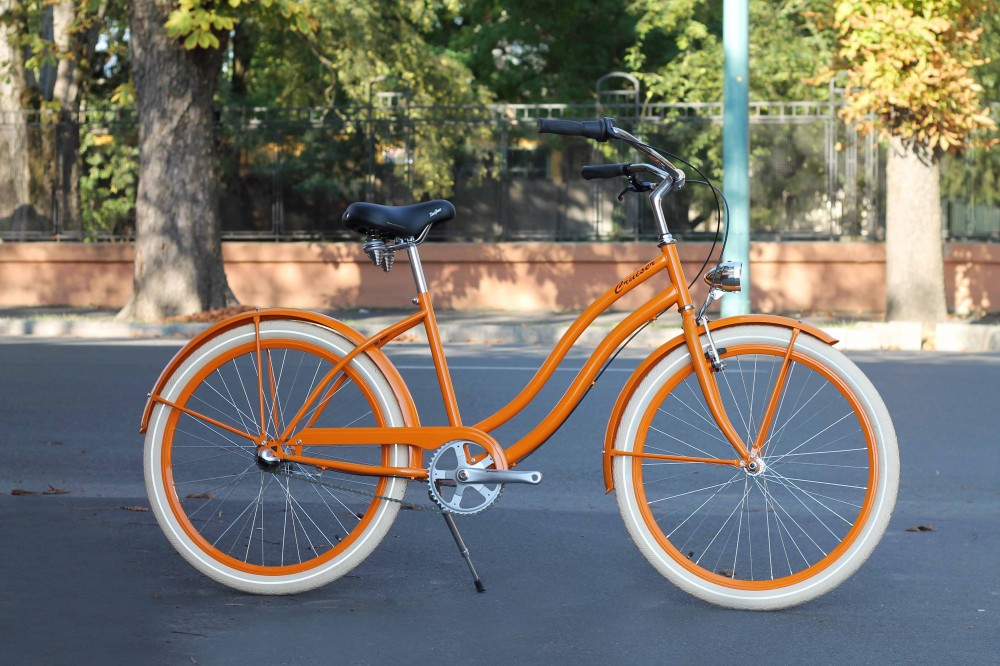 Egyedi Cruiser Női Kerékpár 1sp / 3 sp - Narancs Egyedi Cruiser Női Kerékpár 1sp / 3 sp - Narancs