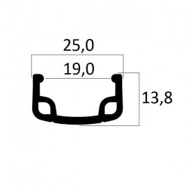 Image of Abroncs 26x1 3/8 36H alu ezüst