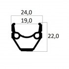 Image of Abroncs 26" (559x19) 36H alu duplafalú kawasaki zöld