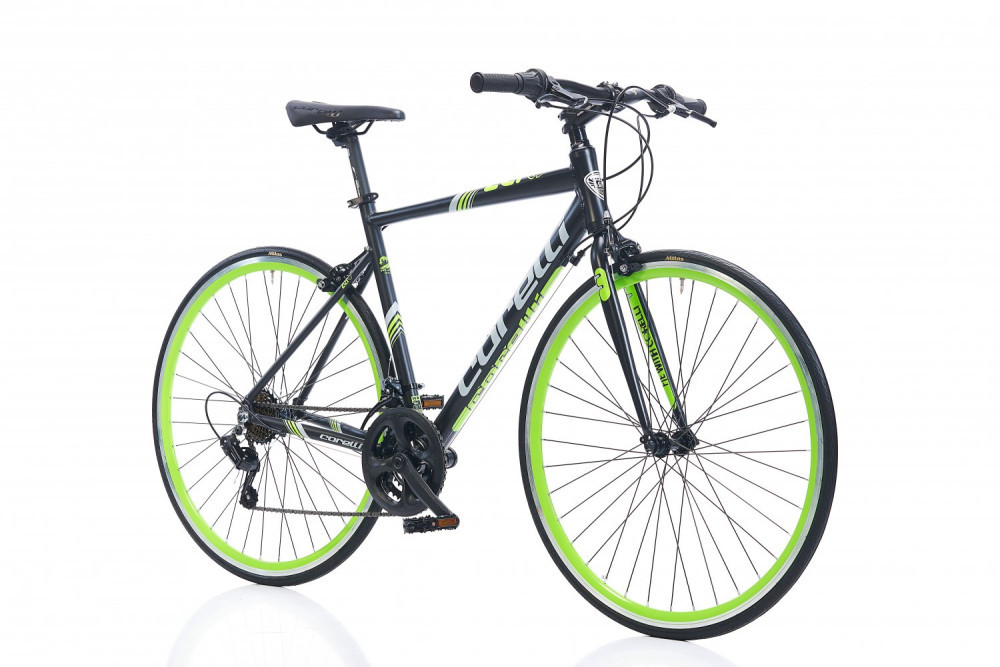 Corelli Fitbike Zero könnyűvázas fitness kerékpár 48 cm Grafit-Zöld