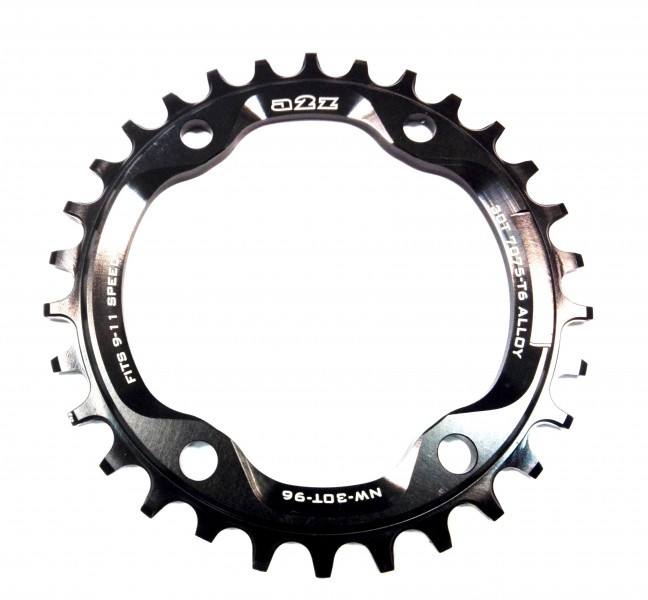 Image of a2Z Narrow Wide (BCD: 96) 4 furatos aszimmetrikus lánctányér [fekete, 32]