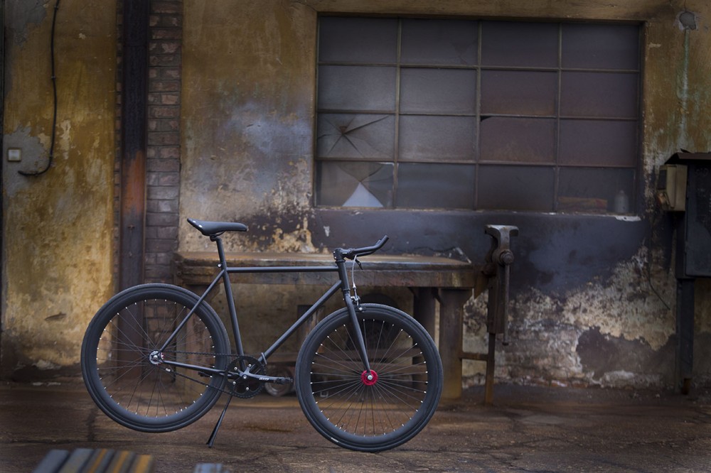 Fixi kerékpár - Egyedi - Férfi - Matt fekete / Elox piros