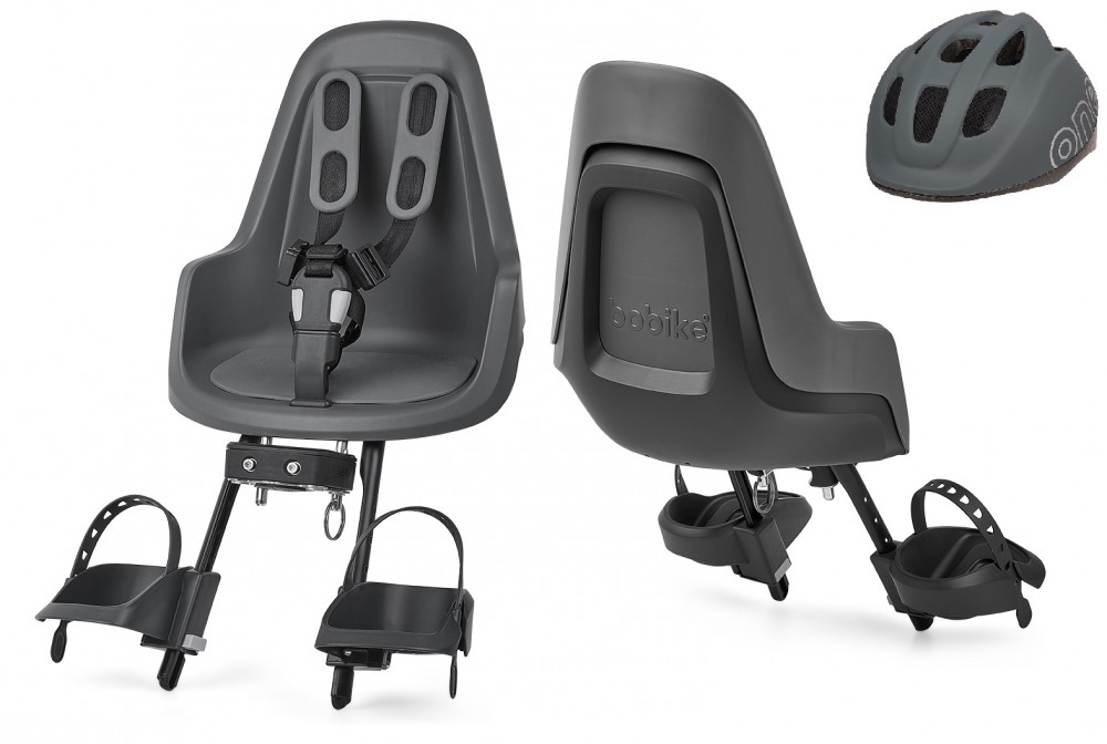 Bobike gyerekülés előre - ONE mini + gyereksisak - XS - szürke