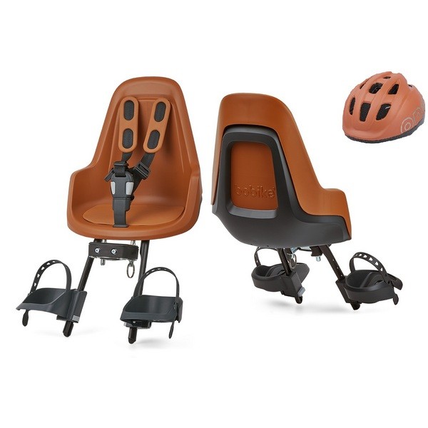 Bobike gyerekülés előre - ONE mini + gyereksisak - XS - barna