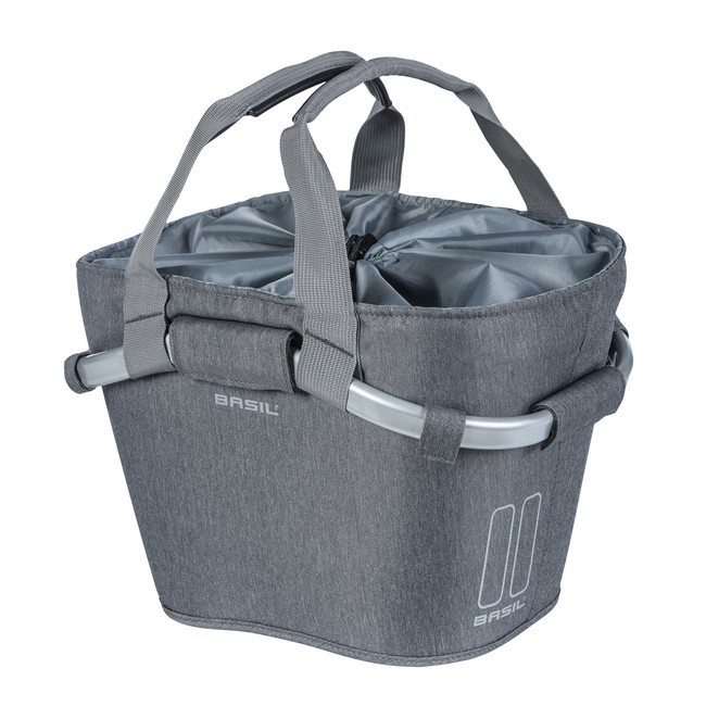 Basil első kosár - Classic Carry All Front Basket - KF kompatibilis - kormányadapter nélkül - szürke színben Basil első kosár - Classic Carry All Front Basket - KF kompatibilis - kormányadapter nélkül - szürke színben