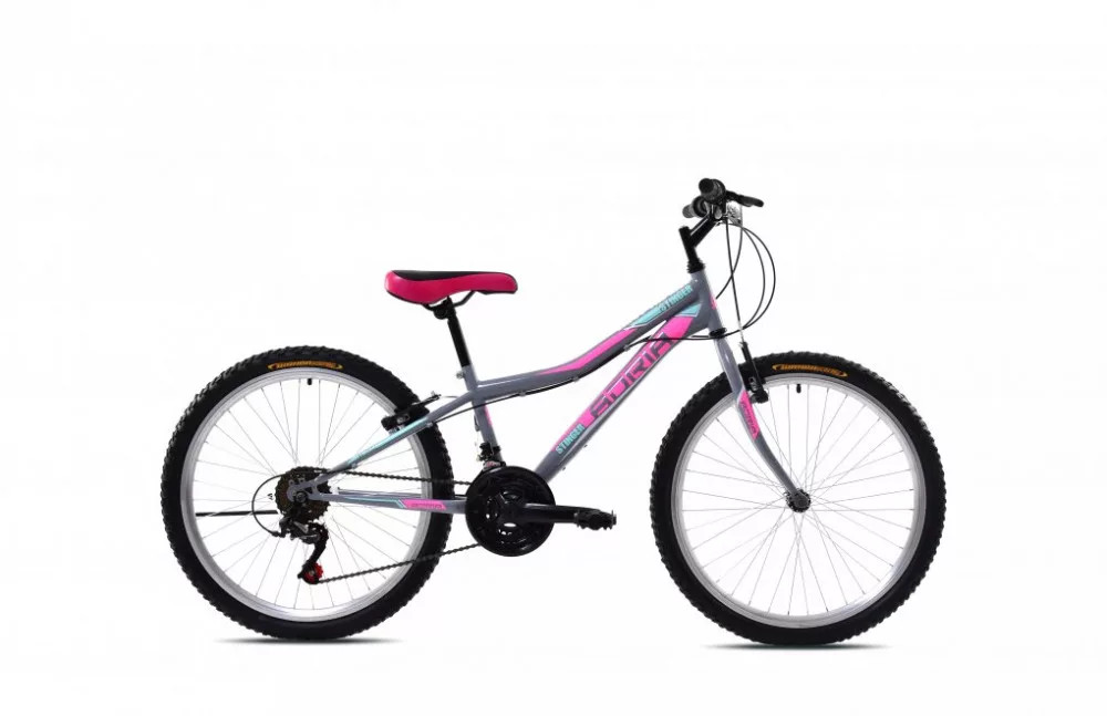 Adria Stinger 24" lány gyerek kerékpár Grafit-rózsaszín