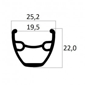 Image of Abroncs 29 duplafalú Fekete 36l 20-622 disc szegecselt Beretta disc-25e