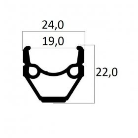 Image of Abroncs 622x19 duplafalú Fekete 36l cnc Beretta mt-240